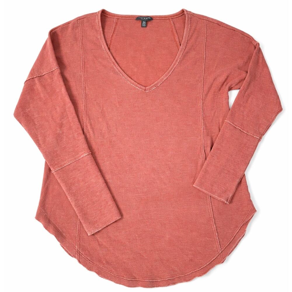 Lucky Brand Women’s Medium Washed V-Neck Long Sleeve Top
